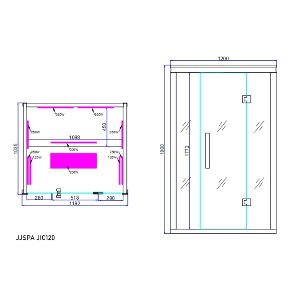JJSPA JIC120 – Infracrvena sauna