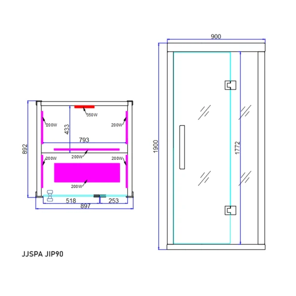 JJSPA JIP90 – Infracrvena sauna